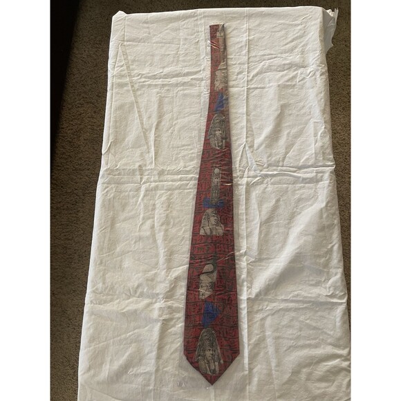 Claude Montana Other - New Vintage Dead Stock 1980’s Claude Montana Burgundy Egyptian 100% Silk Tie